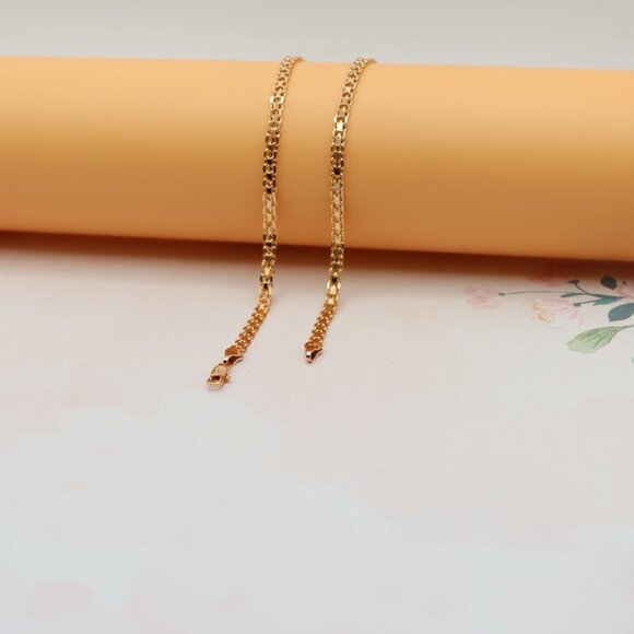 "Chunky Rose Gold Chain Necklace Bold & Stylish Look, XPNL0131 - Picture 10 of 12